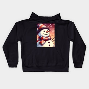 Discover Frosty's Wonderland: Whimsical Christmas Art Featuring Frosty the Snowman for a Joyful Holiday Experience! Kids Hoodie